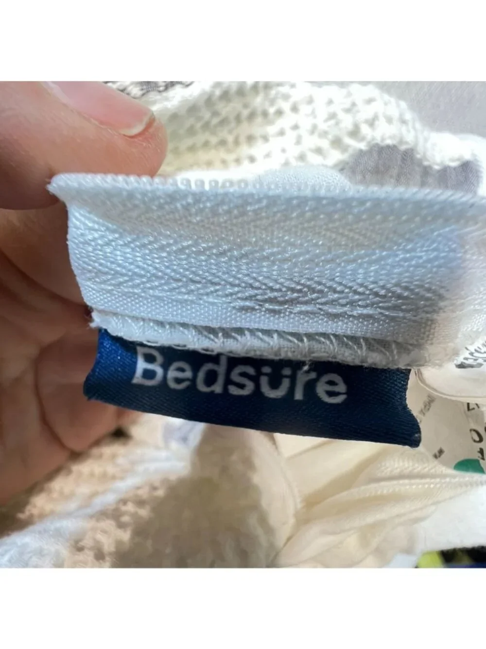 Bedsure Stripe White GentleSoft Cotton Boho Waffle Weave Duvet Cover Zipper